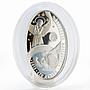 Macedonia 100 denars Angel Day Elena crystal colored proof silver coin 2015