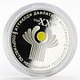 Tajikistan 100 somoni 20 years Commonwealth Independent States proof silver 2011