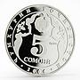 Tajikistan 5 somoni XVth Anniversary of Independence proof silver coin 2006