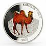 Mongolia 500 togrog Camelus Ferus colored silver proof coin 2007