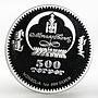 Mongolia 500 togrog Soviet Space Sputnik-2 Laika dog colored silver coin 2007