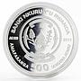 Rwanda 500 francs Orchid Vanda Tricolor flower colored proof silver coin 2011