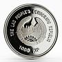 Laos 1000 kip Olympic Games Figure Skating Matryoshka silver proof coin 2014