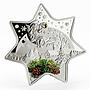 Niue 2 dollars Christmas Star unique shape silver proof coin 2012