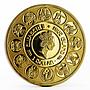 Niue 1 dollar A. Mucha Zodiac Series Taurus gilded silver coin 2011