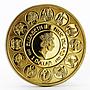 Niue 1 dollar A. Mucha Zodiac Series Libra gilded silver coin 2011