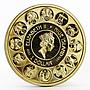 Niue 1 dollar A. Mucha Zodiac Series Libra gilded silver coin 2011