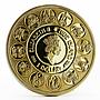 Niue 1 dollar A. Mucha Zodiac Series Gemini gilded silver coin 2011