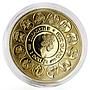 Niue 1 dollar A. Mucha Zodiac Series Gemini gilded silver coin 2011