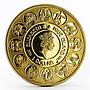 Niue 1 dollar A. Mucha Zodiac Series Cancer gilded silver coin 2011