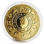 Niue 1 dollar A. Mucha Zodiac Series Cancer gilded silver coin 2011