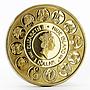 Niue 1 dollar A. Mucha Zodiac Series Scorpio gilded silver coin 2011