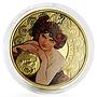 Niue 1 dollar A. Mucha Zodiac Series Scorpio gilded silver coin 2011