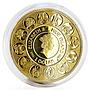 Niue 1 dollar A. Mucha Zodiac Series Scorpio gilded silver coin 2011