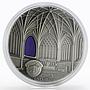 Palau 10 dollars Tiffany Art Wells Cathedral Decorated silver coin 2017