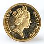 Britain 2 Pounds Sovereign George slaying dragon Proof gold coin 1987 Boxed
