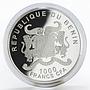 Benin 1000 francs Conquest of Space colored proof silver coin 2019