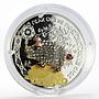 Congo 1000 francs Year of the Pig gilded silver coin 2019