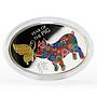 Tanzania 250 shillings Year of the Pig colored proof silver coin 2019