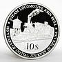 Fiji 1 dollar John Bull Steam Locomotive proof silver coin 2010