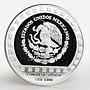 Mexico 100 pesos God of Fire Huehueteotl The Aztek proof silver coin 1992