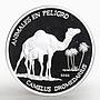 Sahrawi 1000 pesetas Dromedary Camel proof silver coin 2002