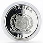Samoa 10 dollars 200th Birthday of Charles Darwin Iguana proof silver coin 2009