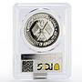 Ajman 7 1/2 riyals President Gamal Abdel Nasser PR-67 PCGS silver coin 1970