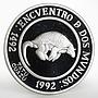 Argentina 25 pesos Ibero American series II Giant Armadillo silver coin 1994