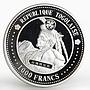 Togo 1000 francs Year of the Monkey Animal Fauna silver gilded proof coin 2004
