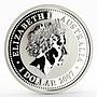 Australia 1 dollar Year of the Tiger 2010 Lunar Series I gilded silver coin 2007