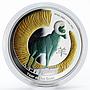 Niue 2 dollars Year of the Goat colored proof silver coin 2015