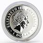 Australia 1 dollar Year of the Dog Lunar Series I gilded silver coin 2006