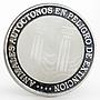 Mexico Ibero American series II Native Animals in Danger proof silver medal 1994