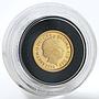 Britain Quarter-Sovereign George slaying dragon Proof gold coin 2009 Box and CoA