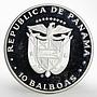 Panama 10 balboas International Year of the child proof silver coin 1982