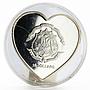 Liberia 10 dollars Endless Love Swans colored proof silver coin 2007