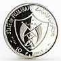 Fujairah 10 riyals Apollo XII Moon Landing Program proof silver coin 1970