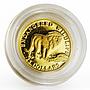 Cook Islands 25 dollars Endangered Animal series The Lion proof gold coin 1997