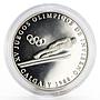 Panama 1 balboa Olympic Winter Games Calgary Ski Jumping proof silver coin 1988