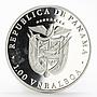 Panama 1 balboa XV Olympic Winter Games Calgary Hockey proof silver coin 1988