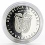 Panama 1 balboa XV Olympic Winter Games Calgary Hockey proof silver coin 1988