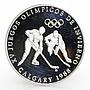 Panama 1 balboa XV Olympic Winter Games Calgary Hockey proof silver coin 1988