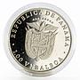 Panama 1 balboa Olympic Summer Games Equestrian proof silver coin 1988