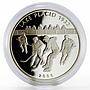 Mongolia 500 togrog 1932 Winter Olympics Hockey on Lake Placid silver coin 2006