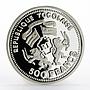 Togo 500 francs Apollo XI Astronauts proof silver coin 1999