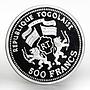 Togo 500 francs Apollo XI Astronauts proof silver coin 1999