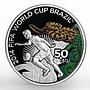 Vanuatu 50 vatu 2014 FIFA World Cup in Brazil colored proof silver coin 2012