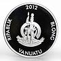 Vanuatu 50 vatu 2014 FIFA World Cup in Brazil colored proof silver coin 2012