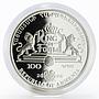 Armenia 100 dram Kings of Football series Eusebio proof silver coin 2008